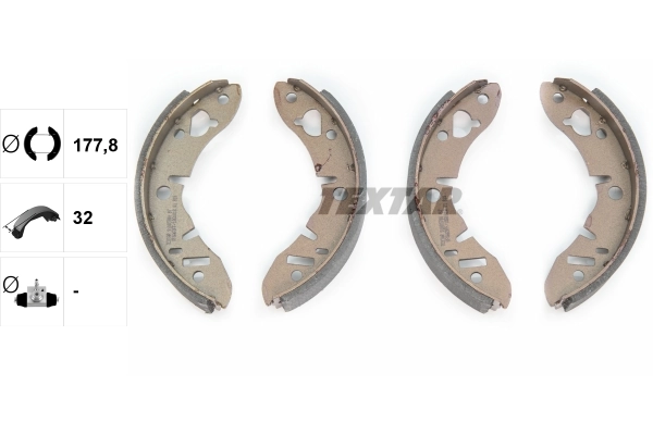 Jeu de mâchoires de frein TEXTAR 91005700