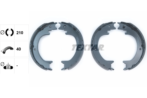 Jeu de mâchoires de frein, frein de stationnement TEXTAR 91083800