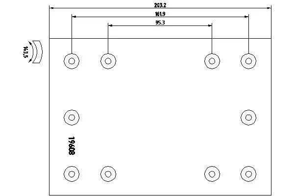 Garniture de frein, frein à tambour TEXTAR 19608