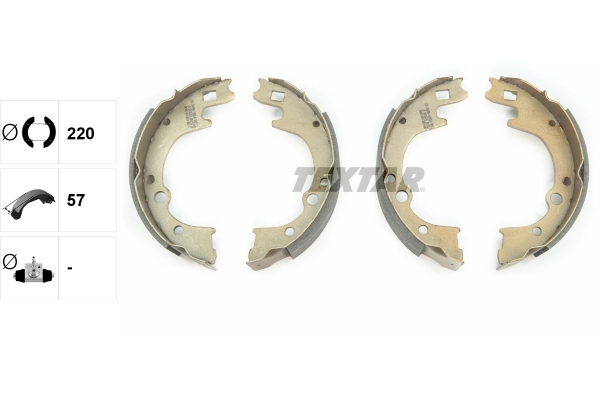 Jeu de mâchoires de frein TEXTAR 91050200