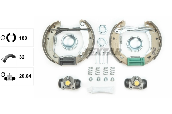 Jeu de mâchoires de frein TEXTAR 84031203