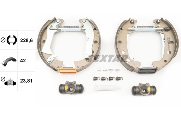 Jeu de mâchoires de frein TEXTAR 84000100