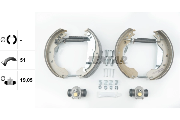 Jeu de mâchoires de frein TEXTAR 84033200