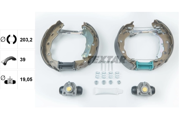 Jeu de mâchoires de frein TEXTAR 84056400