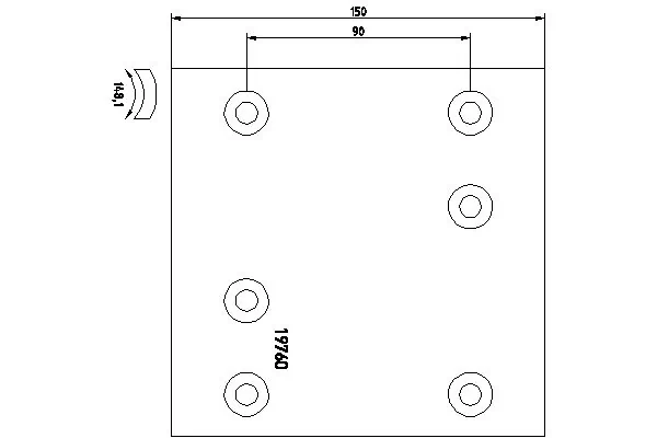 Garniture de frein, frein à tambour TEXTAR 19760