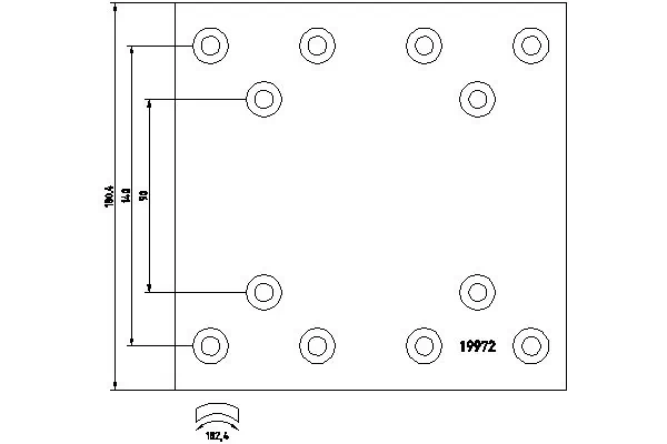 Garniture de frein, frein à tambour TEXTAR 19972