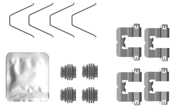 Kit d'accessoires, plaquette de frein a disque