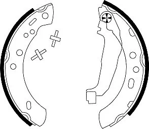 Jeu de mâchoires de frein TEXTAR 91047200