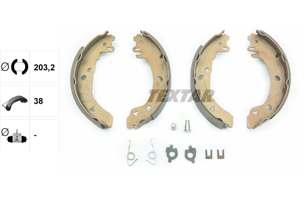 Jeu de mâchoires de frein TEXTAR 91042000