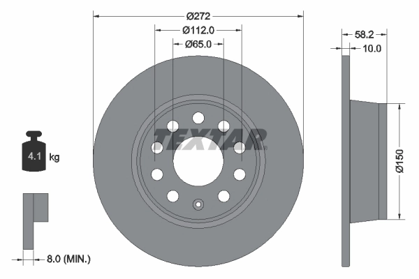 Disque de frein Textar