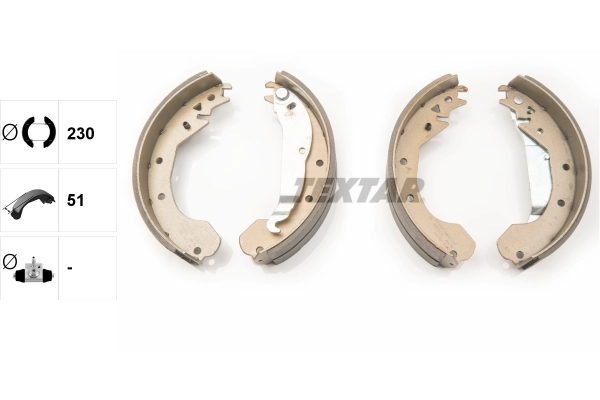 Jeu de mâchoires de frein TEXTAR 91033200