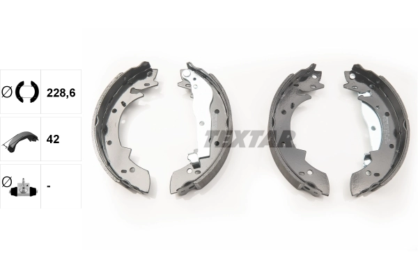 Jeu de mâchoires de frein TEXTAR 91030400