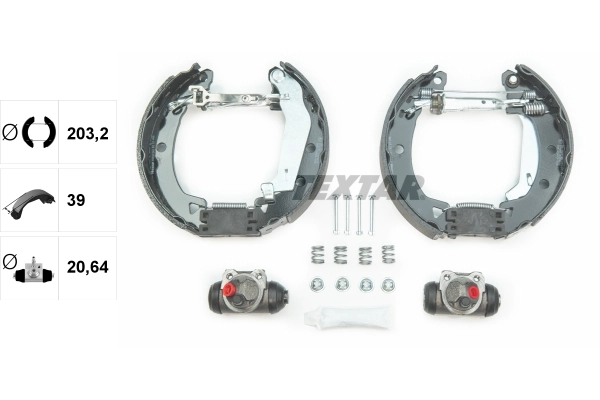 Jeu de mâchoires de frein TEXTAR 84037901