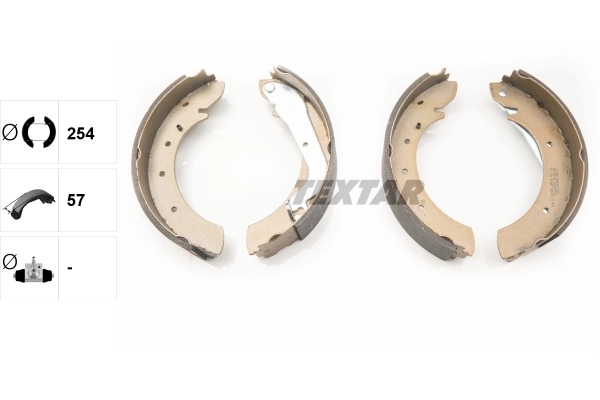 Jeu de mâchoires de frein TEXTAR 91039500