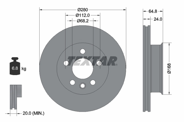 Disque de frein TEXTAR 92056000
