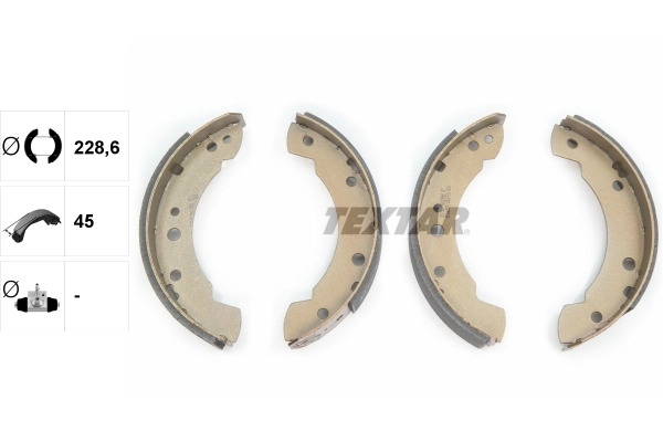 Jeu de mâchoires de frein TEXTAR 91015900