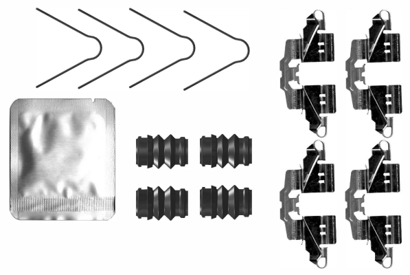 Kit d'accessoires, plaquette de frein a disque