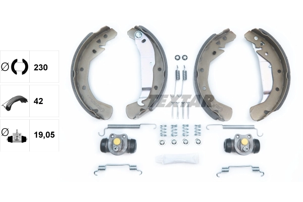 Jeu de mâchoires de frein TEXTAR 83049001
