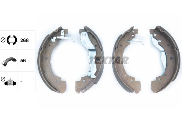 Jeu de mâchoires de frein TEXTAR 91044600
