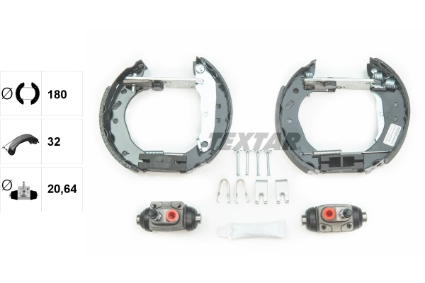 Jeu de mâchoires de frein TEXTAR 84043700