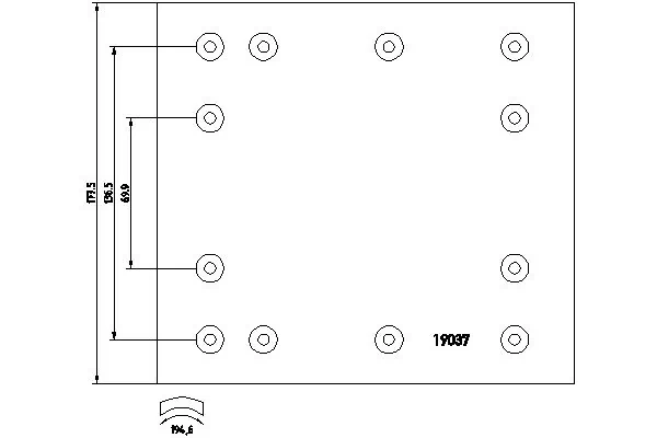 Garniture de frein, frein à tambour TEXTAR 19037
