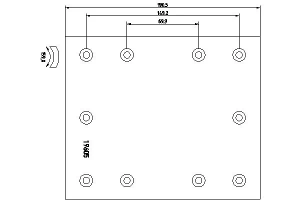 Garniture de frein, frein à tambour TEXTAR 19605