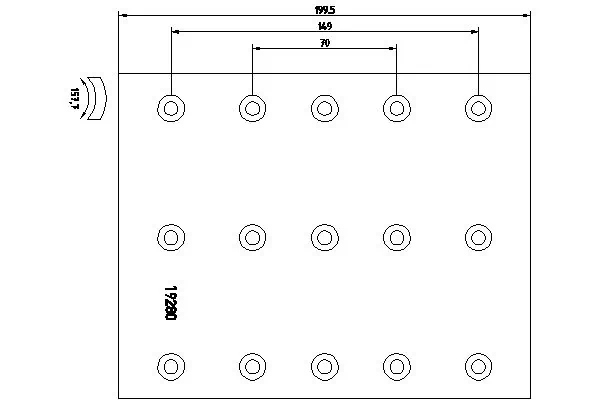 Garniture de frein, frein à tambour TEXTAR 19280