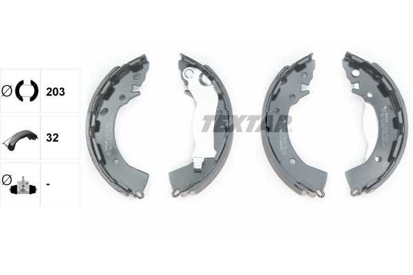 Jeu de mâchoires de frein TEXTAR 91080800