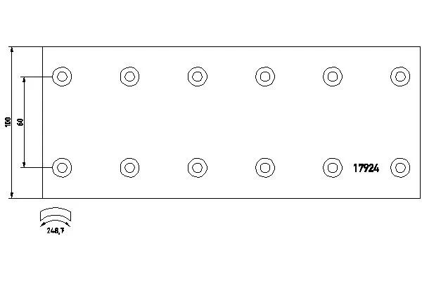 Garniture de frein, frein à tambour TEXTAR 17924