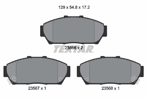 Kit de plaquettes de frein, frein à disque TEXTAR 2356601