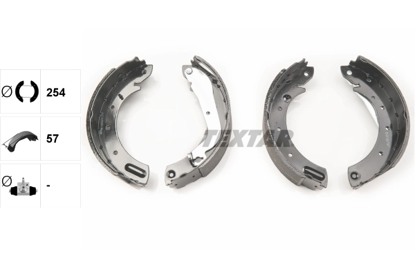 Jeu de mâchoires de frein TEXTAR 91055800