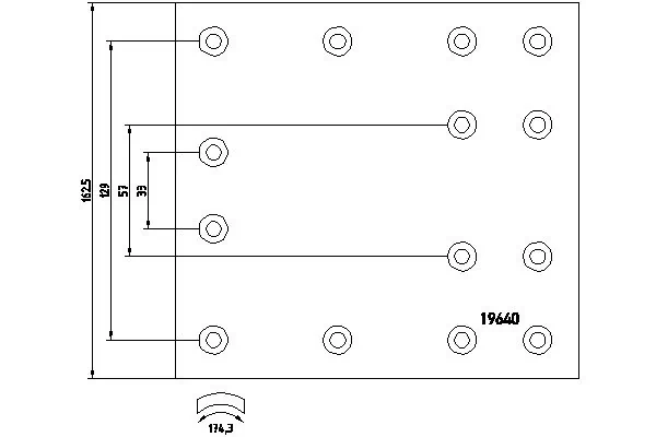 Garniture de frein, frein à tambour TEXTAR 19640