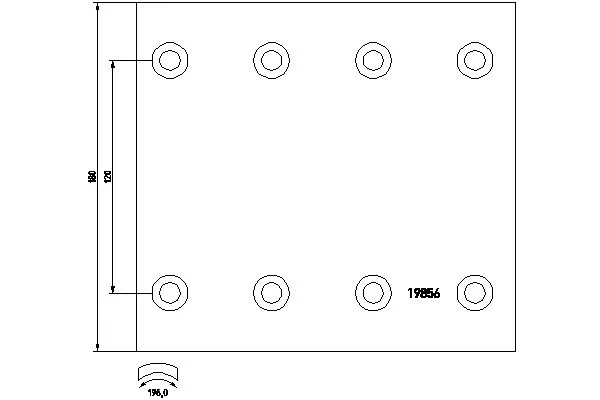 Garniture de frein, frein à tambour TEXTAR 19856