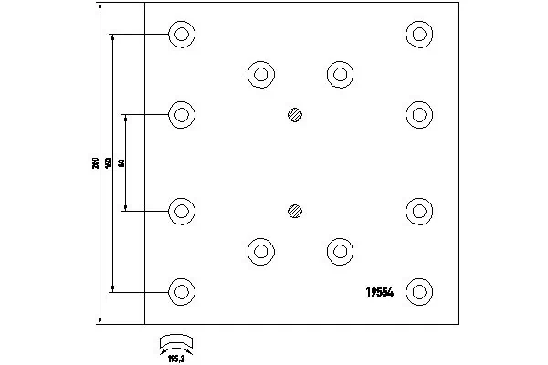 Garniture de frein, frein à tambour TEXTAR 19554