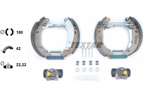 Jeu de mâchoires de frein TEXTAR 84037411