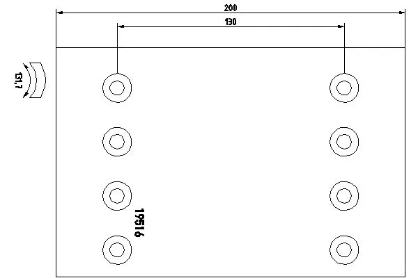 Garniture de frein, frein à tambour TEXTAR 19516