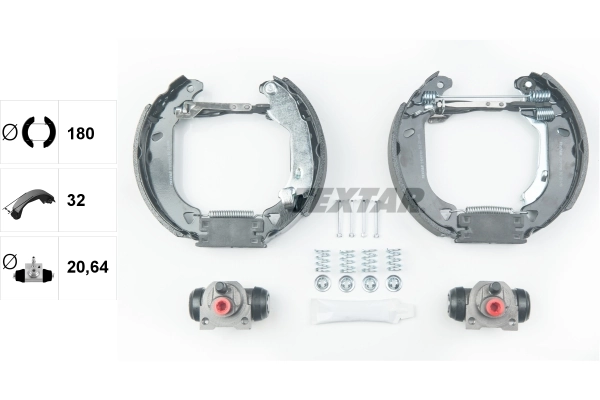 Jeu de mâchoires de frein TEXTAR 84049103