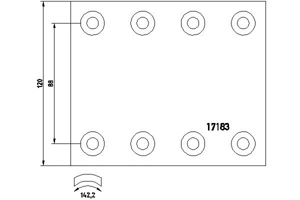 Garniture de frein, frein à tambour TEXTAR 17183