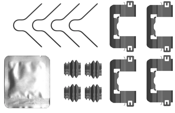 Kit d'accessoires, plaquette de frein a disque