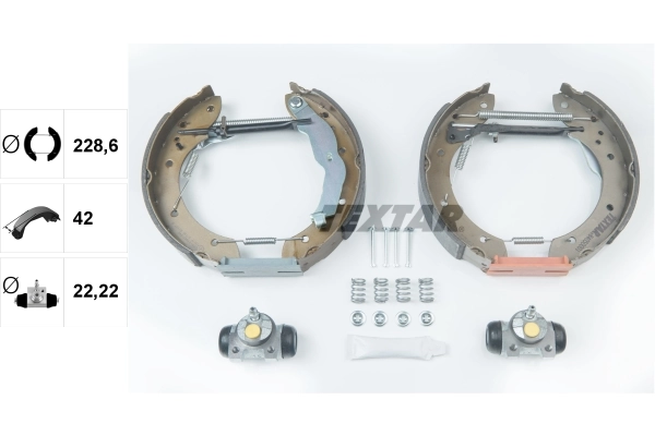 Jeu de mâchoires de frein TEXTAR 84050001