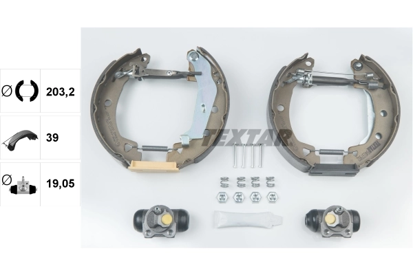 Jeu de mâchoires de frein TEXTAR 84037902