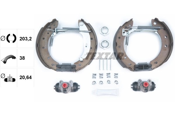 Jeu de mâchoires de frein TEXTAR 84048001