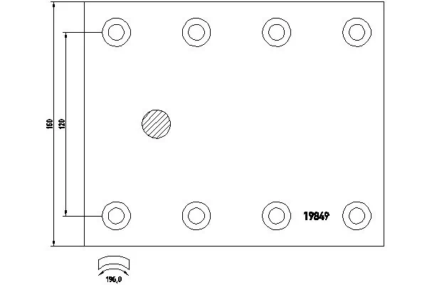 Garniture de frein, frein à tambour TEXTAR 19849