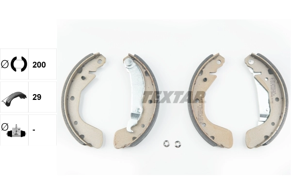 Jeu de mâchoires de frein TEXTAR 91044800