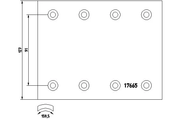 Garniture de frein, frein à tambour TEXTAR 17665
