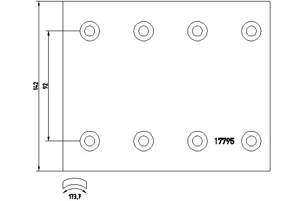 Garniture de frein, frein à tambour TEXTAR 17795