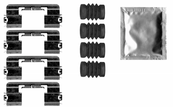 Kit d'accessoires, plaquette de frein a disque