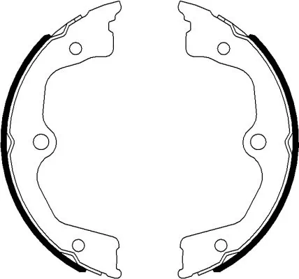 Jeu de mâchoires de frein, frein de stationnement TEXTAR 91077700