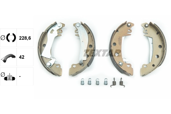 Jeu de mâchoires de frein TEXTAR 91011800