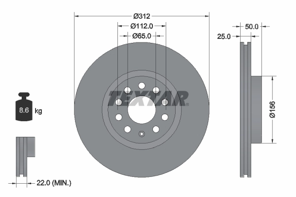 Disque de frein Textar